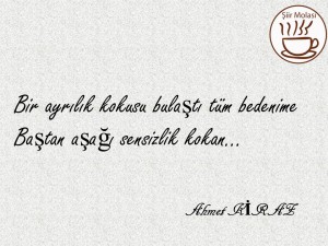 Bir ayrılık kokusu bulaştı